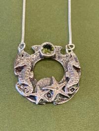 Sand Dollar Necklace SP-25-006 by Starr Payne