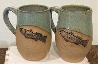 Blue Mug w Fish by Maria Spies