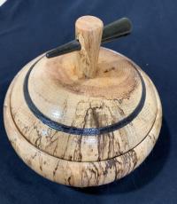 Spalted Oak Lidded Bowl by Ricardo Fercovic